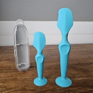 Silicone Baby Bath Brush Set - Blue